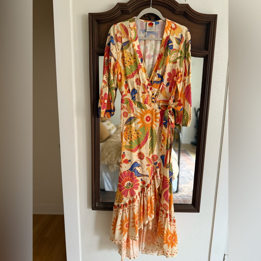 Farm Rio for Anthropologie Wrap Maxi Dress